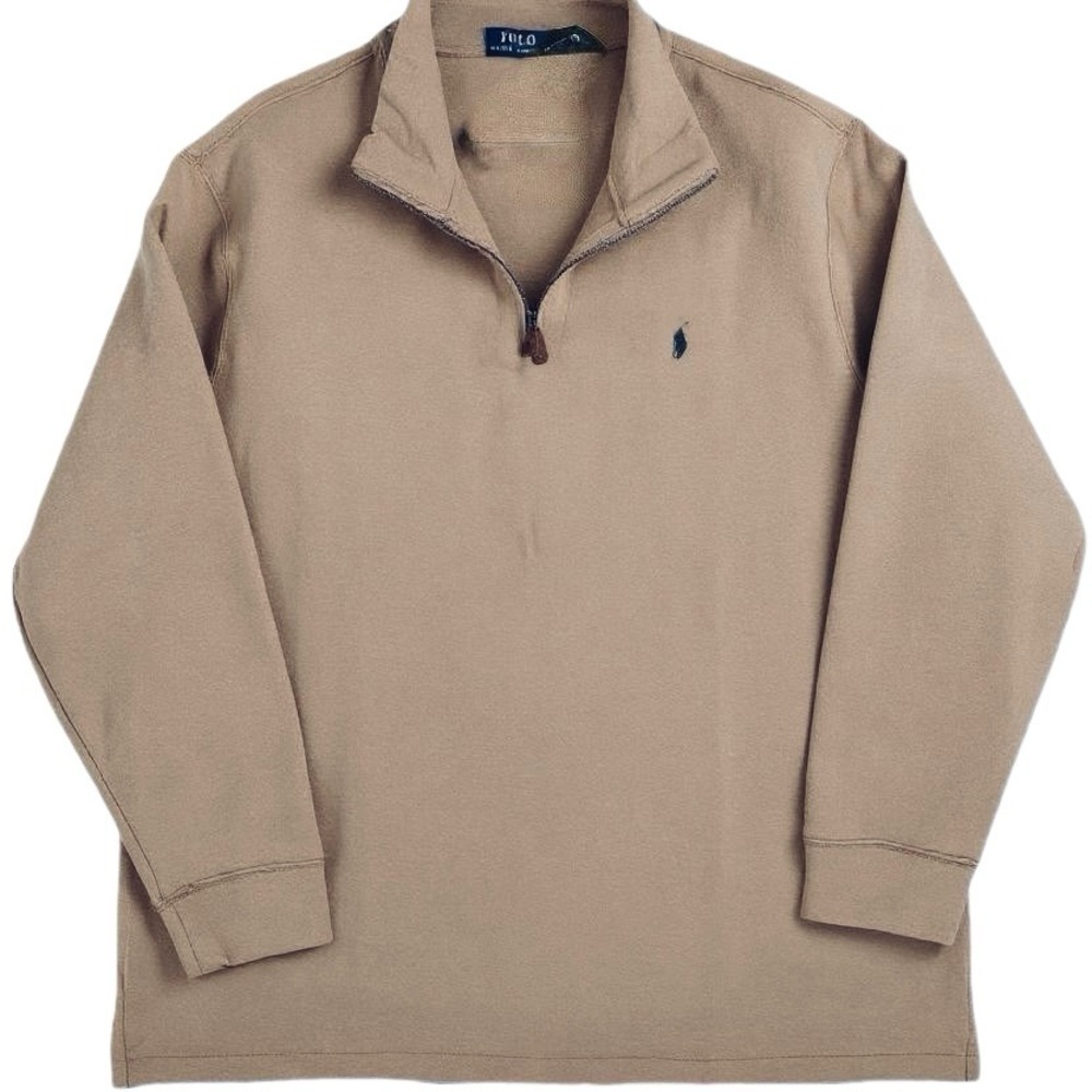 Vintage Ralph Lauren Men’s Mock Neck 1/4 Zip Sweater Pullover Cotton Size XL